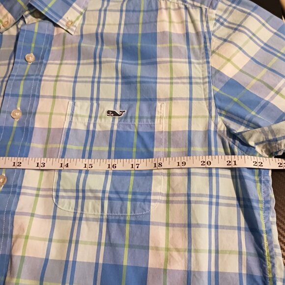 Vinyard Vines‎ Men's Short Sleeve Cotton Collared Button-up Shirt Plaid Size M - Picture 11 of 12